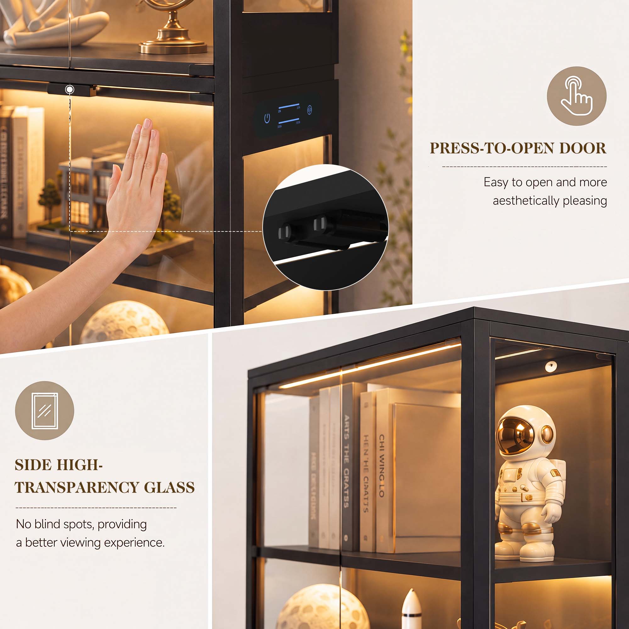 TCGBKAF 5‑Tier Display Cabinet - огляд і ціна Collectible & Vintage Dolls For Halloween