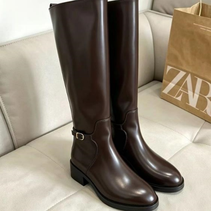 Vintage Brown Soft Leather Kne - огляд і ціна Vintage Zipper